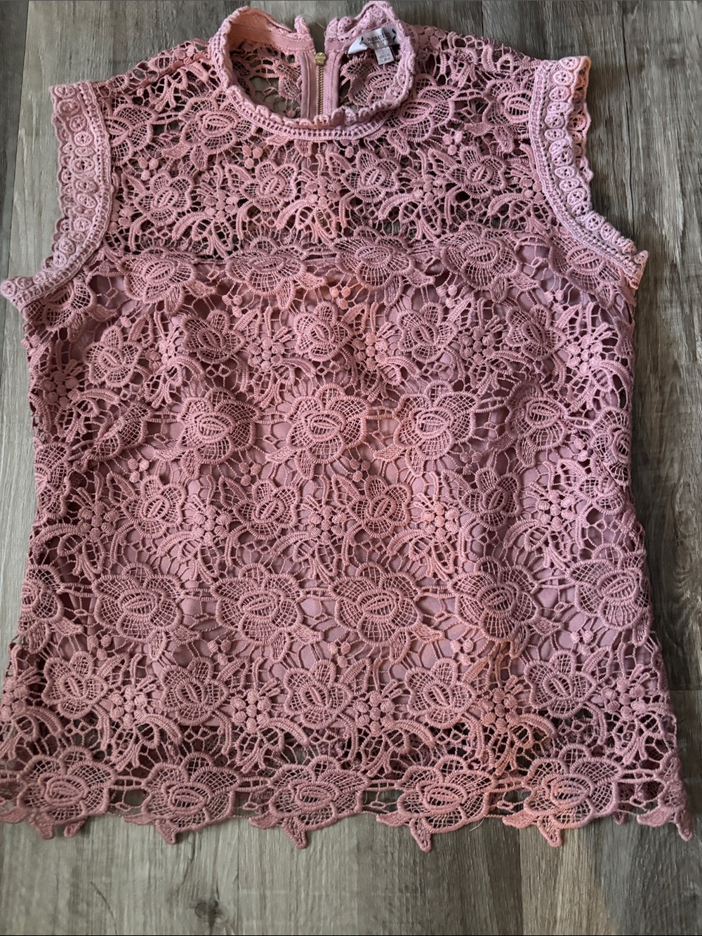 Nannette Lepore - Sleeveless Pink Floral Lace Top - Women